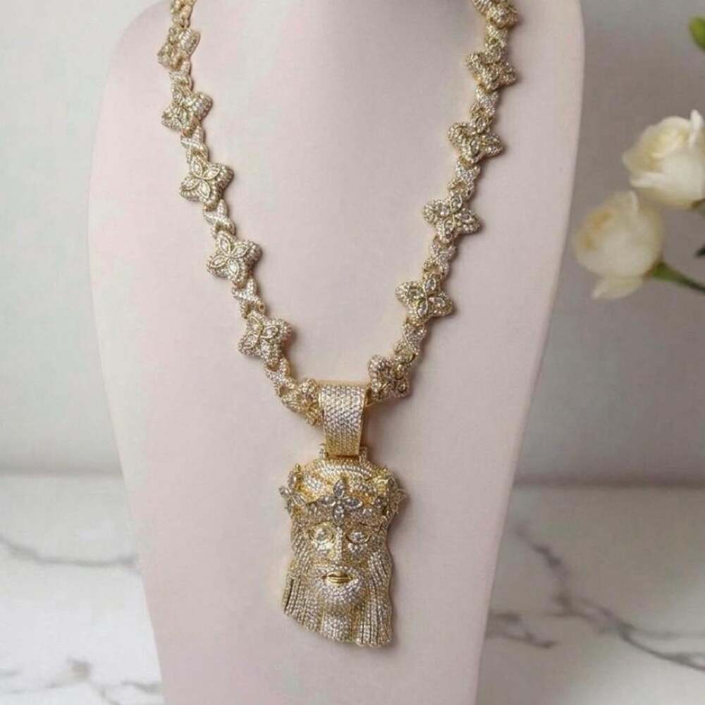 Iced Out Gold Jesus Piece B 0 A 6